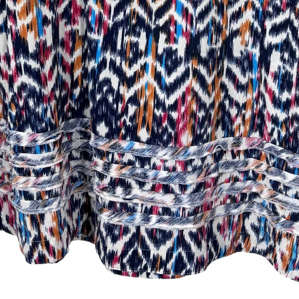 John Mark Ikat‎ Wire Collar Tunic XL Artsy - Picture 4 of 11